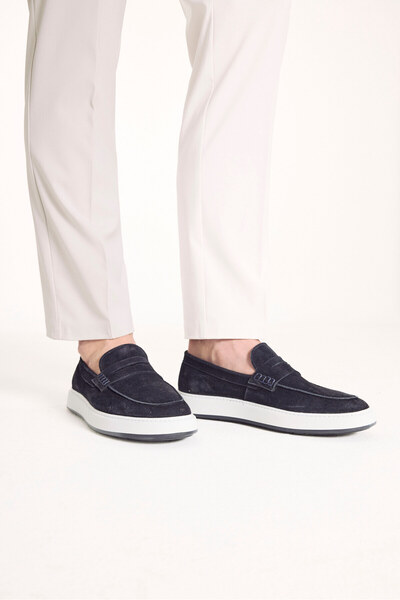 Ted Baker Lacivert Süet Loafer