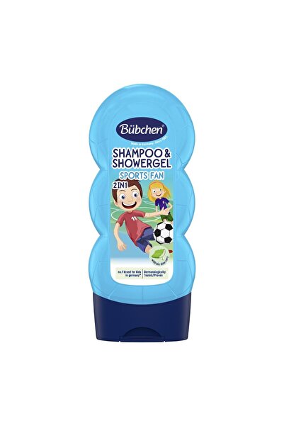 Bübchen Sports Fan 2’si 1 Arada Çocuk Şampuanı ve Duş Jeli 230 ML