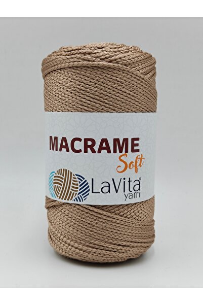 LaVita Yarn LaVita Macrame Soft El Örgü İpi %100 Polyester 200gr (7227 VİZON)