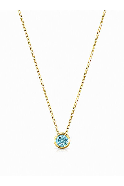 EP DESİGNSS Aralık Blue Topaz Birthstone Kolye