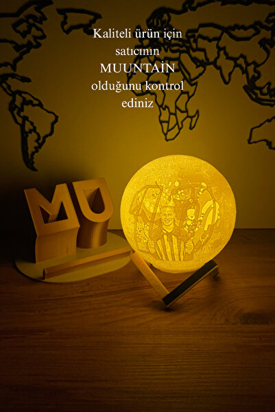 mu-muuntain Alex Efsane Fotoğraflı Fenerbahç-e 3d Dekoratif Ay Gece Lambası M...