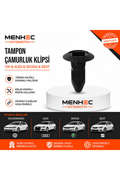 Menhec Otomotiv VW Audi Skoda Seat Tampon Çamurluk Klipsi – Davlumbaz & Kapor...