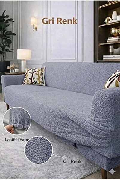 Bright Home غطاء مقعد مرن من بوكيت بوهيم لـ 3 أشخاص، غطاء مقعد مرن وقابل للغس...