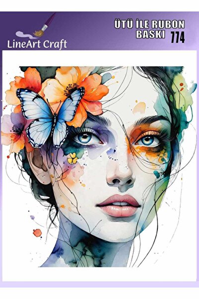 LİNEART Iron-On Rubon Transfer Printing for Wood & Fabric Transfer No:Rb774-3...