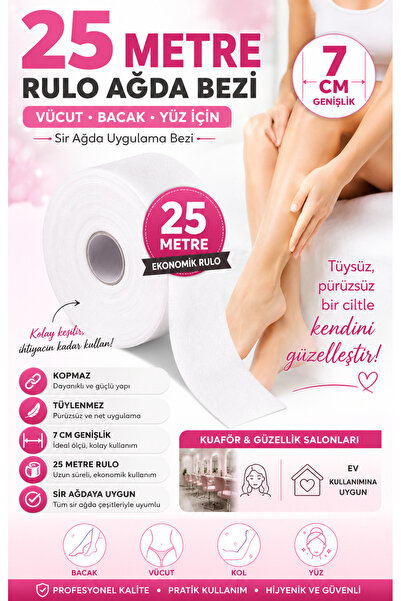 Owersea 25 metre net ağda bezi epilasyon kopmaz yırtılmaz tüylenmez kuaför gü...