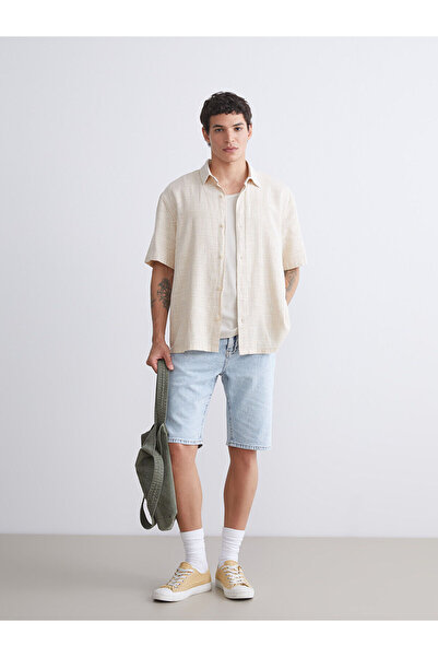 LC Waikiki Nevavm Standard Fit Men's Jean Shorts with a Difference