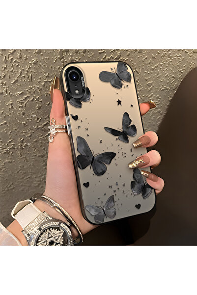 PATTERNOVA iPhone XR Uyumlu Nazarik Kelebek Desenli, Tam Kaplama Koruma, Şık ...