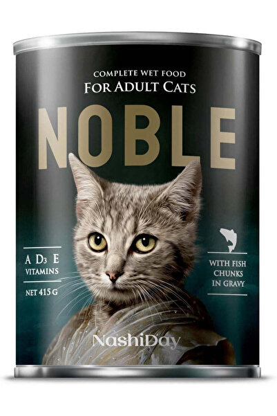 AKDC NashiDay Noble Complete Wet Food for Adult Cats – Fish Chunks in Gravy (...