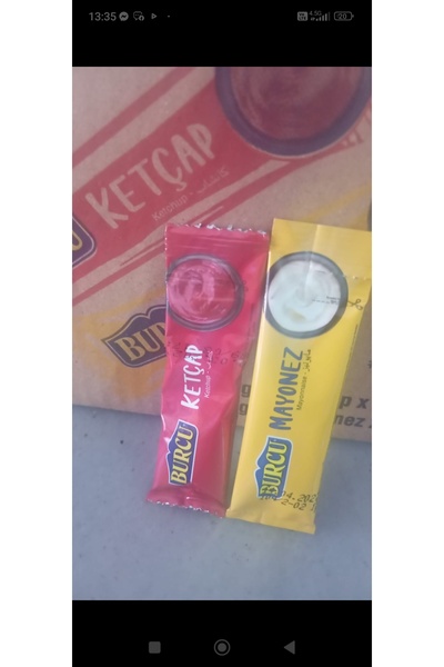 Burcu ketçap ve mayonez tek kullanımlki