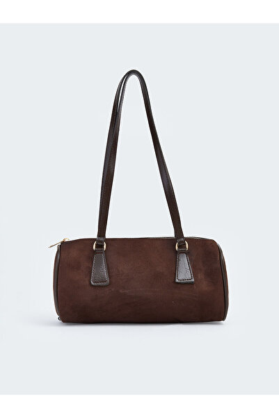 LC Waikiki New Season Brown Suede Women's Shoulder Bag by Güli̇s Gi̇yi̇m