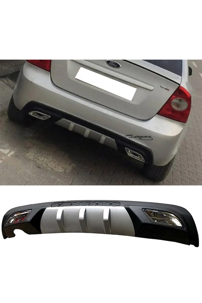 HasAkman Ford Focus 2 Uyumlu Difüzör Difizör Gri + Kare Egzoz Görünüm C Tip 2...