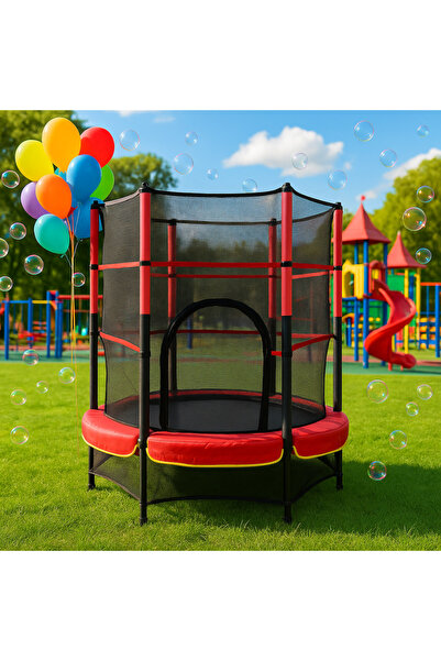 LUDIRO Trampoline for Children, Diameter 140 Cm, Height 160 Cm, Supports 200 ...