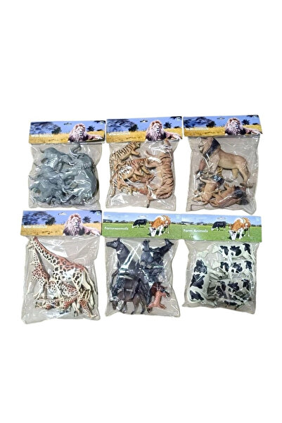 İsmiyle Al شركة زن في للواردات ®   SH-P9904-07AL 6 قطع (أسد، نمر، زرافة، بقرة...