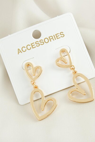 ZERO LAND Ilkeshop Heart New Season Metal (20424) Earrings-Silver Color
