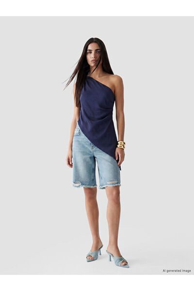 LC Waikiki شورت جينز نسائي من Bermuda Fit