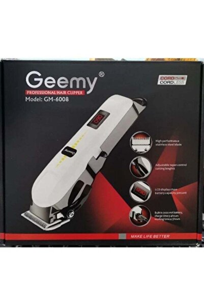 Geemy ماكينة حلاقة الشعر الاحترافية القابلة لإعادة الشحن GM-6008