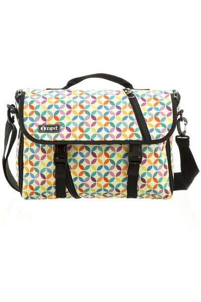 Zipit ZIPIT reversible bag with 14 inch laptop sleeve - colorful circles