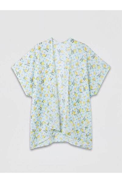 LC Waikiki Shawl Roba Collar Lemon Embroidered Women's Kimono for Style Enthu...