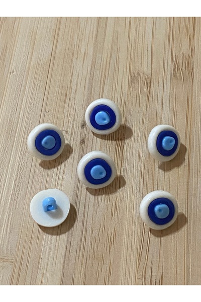 Lorin hobi Bottom-Mounted Evil Eye Baby Button 14 mm 10 Pieces White