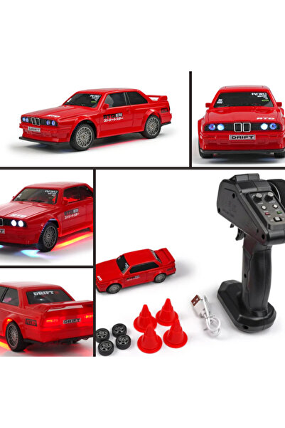 Gepettoys RCG Racing 1/43 Ölçek Drift Arabası Bmw E30 Kırmızı Işıklı Mini RC ...