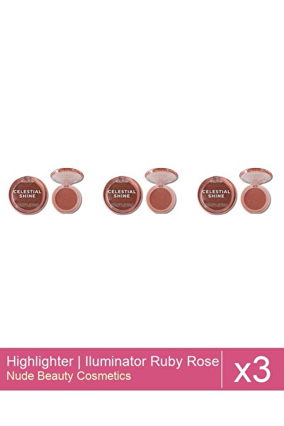 Makeup 3x Highlighter Set | Ruby Rose Highlighter - Celestial Shine 04