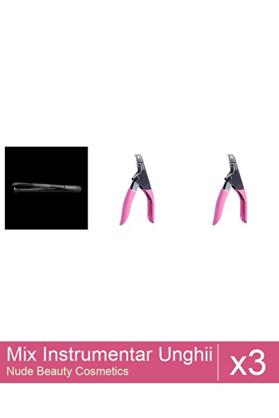 Makeup Set Mix 3 produse Forfecute: Penseta profesionala neagra subtire - One...