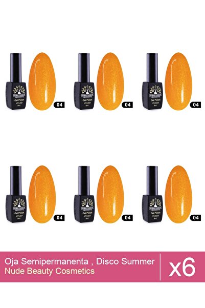 Makeup Set 6x Oja Semipermanenta , Disco Summer , 04 , 8 ml