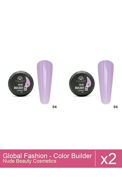Makeup Set 2x Global Fashion - Color Builder Gel UV 15g, Nr.04- Lavender