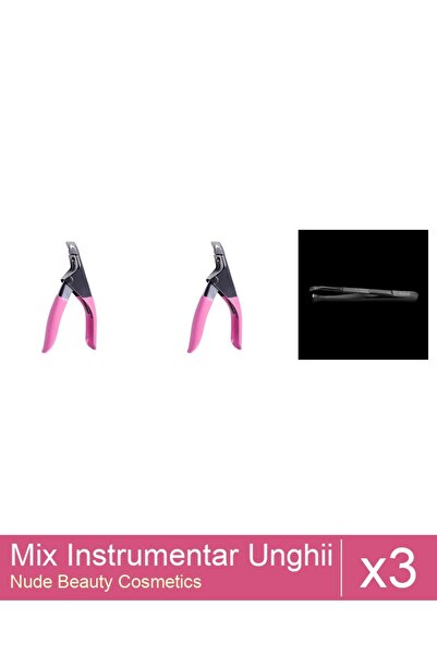 Makeup Set Mix 3 produse Forfecute: Penseta profesionala neagra subtire - One...
