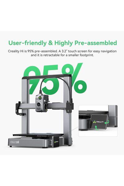 robotgcc Fast Desktop 3D Printer with 12000 mm/s² Acceleration, Step-Servo Motion Control, Auto Bed Leveling, RFID Filament Detection, All-Metal Extruder, WiFi Smart Multi-Material Printing System