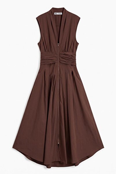 BSL Piliseli Cotton Midi Elbise