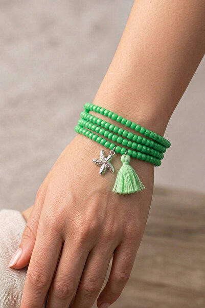 PETEK AKSESUAR Multiple Bead Tassel Sea Star Bracelet