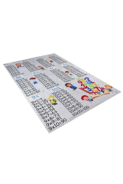 halinet Halı.Net Gray Modern Washable Non-Slip Living Room Carpet Haln-Hlnc108