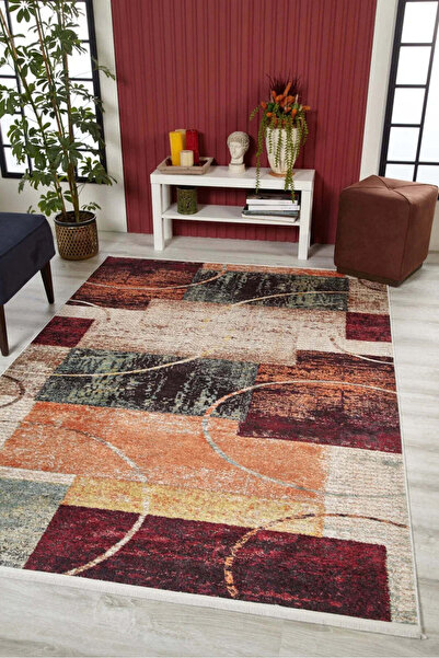 halinet Halı.Net Multi-Colored Modern Washable Non-Slip Living Room Carpet Ha...