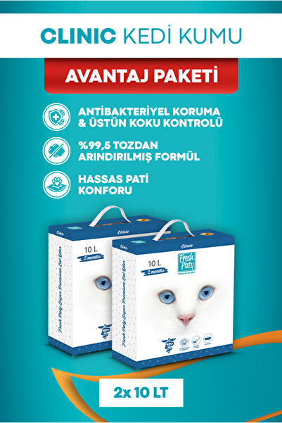 PERİTAS Fresh Paty Kedi Kumu Clinic 2x10 LT