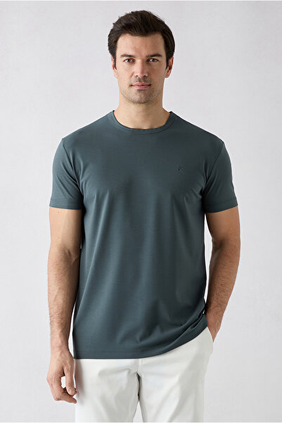 Kiğılı Muscle Fit Crew Neck Knitted Short Sleeve T-Shirt