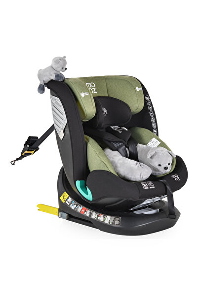 Moni Car seat 0-36 kg with Isofix Serengeti Green, 360° rotating seat and sle...