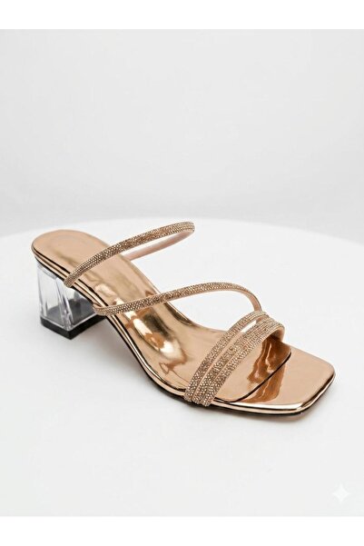 KuMsaL Butik Ayakkabı Stylish Women's Slippers with Stripe Stones and 3 Strip...