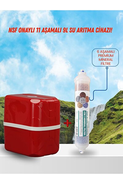 Aqua NSF ONAYLI 11 AŞAMALI 9L SU ARITMA CİHAZI