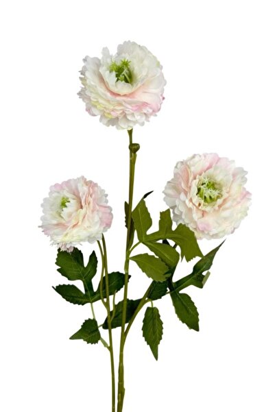 Nettenevime Yapay Çiçek Kasımpatı SOFT PEMBE Uzun Dal 3 Çiçekli 77Cm