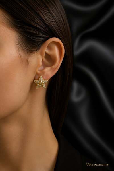 utkuergin Xuping Stone Star Steel Earrings