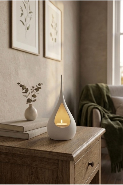 3D Brothers Modern Desk Lighting Lamp with Water Drop Design + 1 Free LED Candle