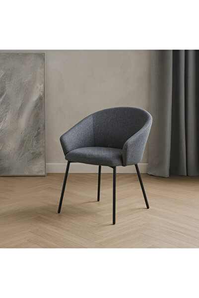 Ebticar Contemporary Dark Grey Lounge Chair