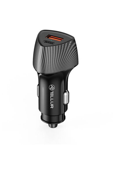 TELLUR FCC10 car charger 38W, 6A (PD20W + QC3.0) black
