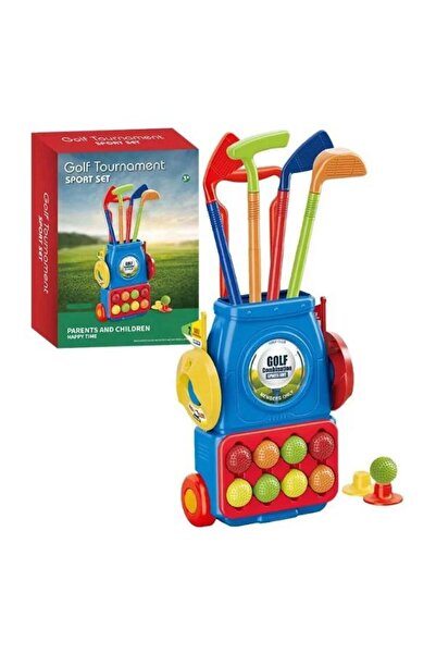 OEM Troler de golf pentru copii cu 4 crose si accesorii