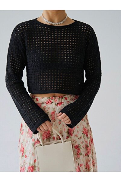 NEWC New Season Openworked Stylish Comfortable Bikini Top Casual Bluz