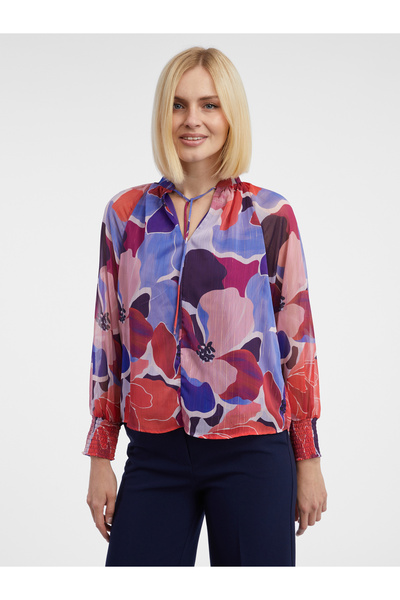 ORSAY Bluză florală roșie de damă