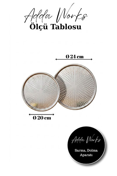 Adda Works 2’li Paslanmaz Çelik Yaprak Sarma Pişirme Aparatı Pratik Dolma Sarma Pişirme Yardımcısı (20cm, 24cm)