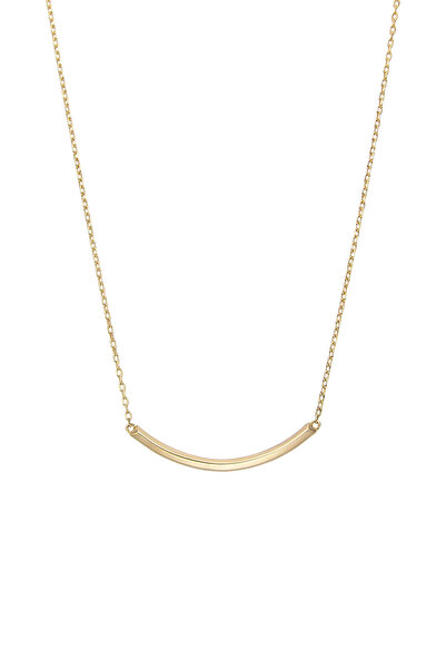 Lisa&Co. Baguette Silver Chain Yellow gold plated silver / No stones