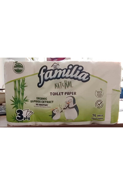 BİGÜMEX Natural Bambu Özlü 3 Katlı Tuvalet Kağıdı 16lı